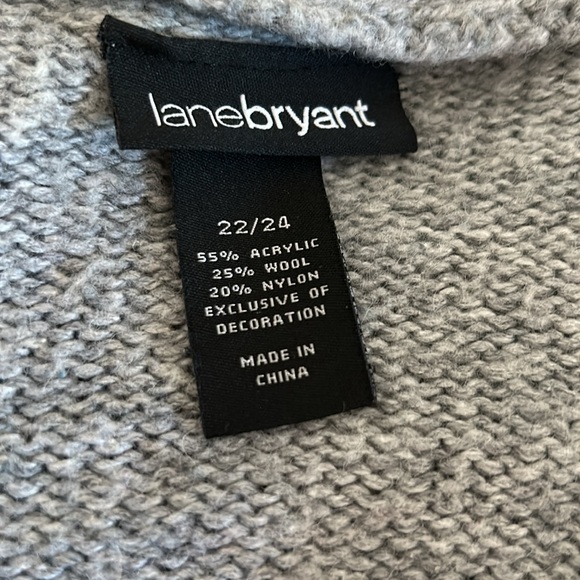 EUC Lane Bryant 22/24 Wool Blend Open Cascade Cardigan - Picture 8 of 9